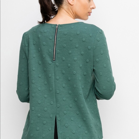 W5 Concepts Anthropologie Textured Polka Dot Top - Picture 3 of 6